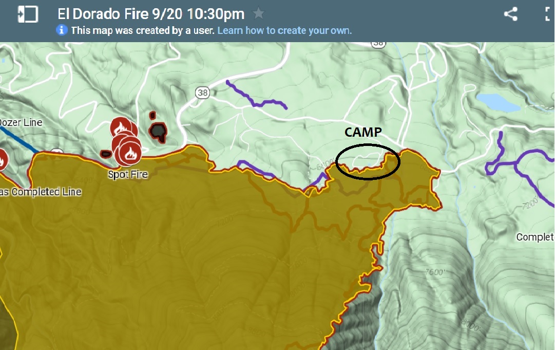 El Dorado Fire Update From The Mountain Top 6